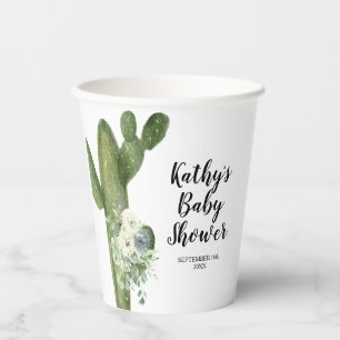 Cactus Taco Bout White Blume Whitepaper Pappbecher