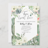 Cactus Taco über Liebe COUPLES SHOWER Einladung (Vorderseite)