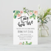 Cactus Taco'bout Liebe Paare Dusche Einladung (Stehend Vorderseite)
