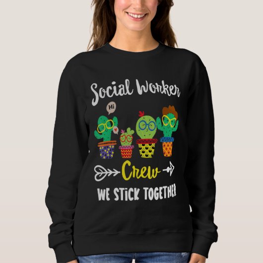 Cactus Team Social Worker Crew Squa Sweatshirt (Vorderseite)