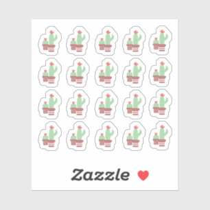 Cactus Terracotta Pots Shapes Floral Jungle Aufkleber