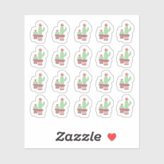 Cactus Terracotta Pots Shapes Floral Jungle Aufkleber