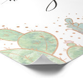 Cactus Terrarium Cards & Gifts Wedding Table Sign Poster (Ecke)