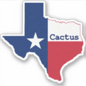Cactus Texas Flag Aufkleber (Vorderseite)