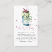 Cactus Theme Book for Baby Invitation Enclosure Begleitkarte (Vorderseite)