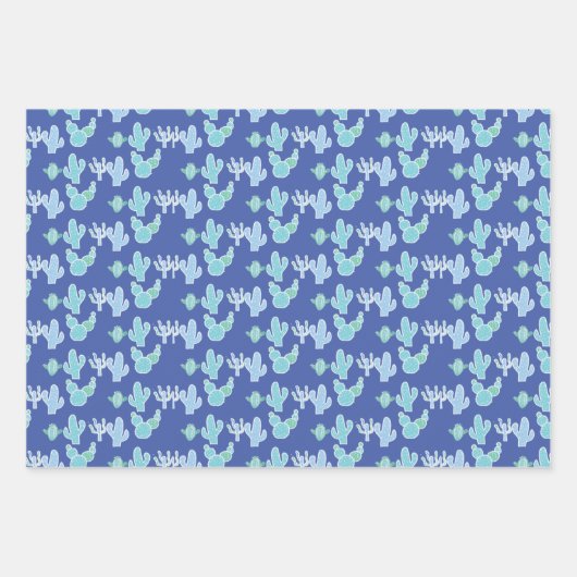 Cactus Themed Succulent Pastel Gift Wrapping Paper Geschenkpapier Set (Vorderseite 2)