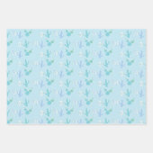 Cactus Themed Succulent Pastel Gift Wrapping Paper Geschenkpapier Set (Vorderseite)
