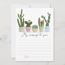 Cactus Time Capsule Message an Sie Einladung