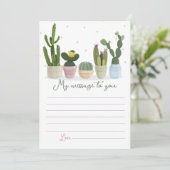 Cactus Time Capsule Message an Sie Einladung (Stehend Vorderseite)