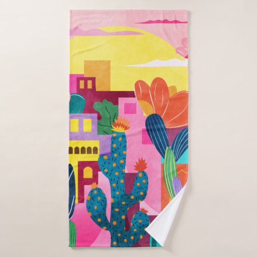 Cactus Town Badhandtuch Set (Badehandtuch)