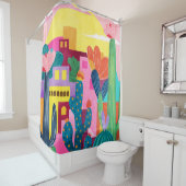 Cactus Town Duschvorhang (Beispiel)