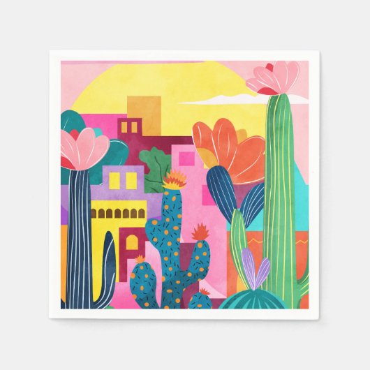 Cactus Town Serviette (Vorderseite)
