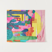 Cactus Town Wandteppich (Vorderseite (Horizontal))