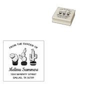 Cactus Trio Desert Custom Rücksendeadresse Gummistempel (Stempel)