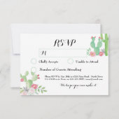 Cactus UAWG Wedding Fiesta Response Cards Cacti RSVP Karte (Vorderseite)