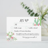 Cactus UAWG Wedding Fiesta Response Cards Cacti RSVP Karte (Stehend Vorderseite)