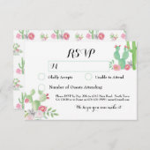 Cactus UAWG Wedding Fiesta Response Cards Cacti RSVP Karte (Vorne/Hinten)
