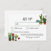 Cactus UAWG Wedding Fiesta Response Cards Lights RSVP Karte (Vorne/Hinten)