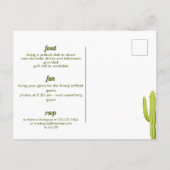 Cactus und Papel Picado Garland Texas Einladungspostkarte (Rückseite)