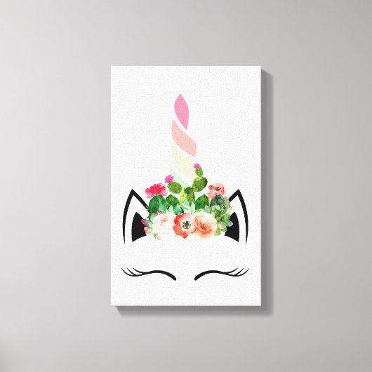 Cactus Unicorn Leinwand (Vorderseite)
