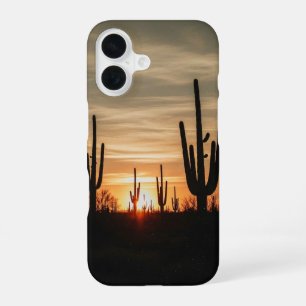Cactus Vintage beim Sonnenuntergang iPhone 16 Hülle