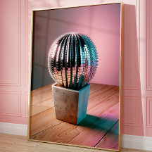 Cactus Wall Art, Disco Ball Wall