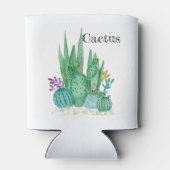 Cactus watercolor cacti Blume Blumenwüste Dosenkühler (Rückseite)