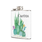 Cactus watercolor cacti Blume Blumenwüste Flachmann (Links)