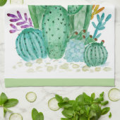 Cactus watercolor cacti Blume Blumenwüste Geschirrtuch (Gefaltet)