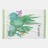 Cactus watercolor cacti Blume Blumenwüste Geschirrtuch (Horizontal)