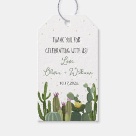 Cactus Watercolor Greenerity Wedding Vielen Dank Geschenkanhänger