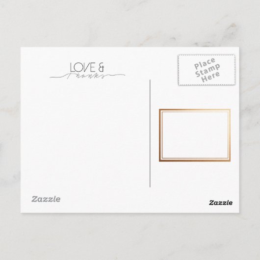 Cactus Watercolor | Liebe und Dank Postkarte (Rückseite)