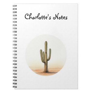 Cactus watercolor notebook notizblock