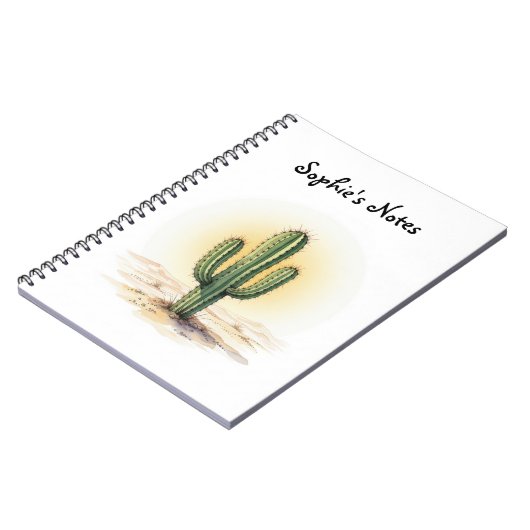 Cactus watercolor notebook notizblock (Linke Seite)
