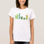 Cactus Watercolor Picture T-Shirt (Vorderseite)