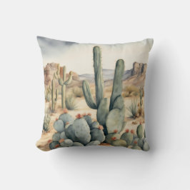 Cactus Watercolor Wüste Delight Kissen