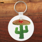 Cactus Wearing Sombrero Schlüsselanhänger (Vorderseite)