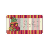 Cactus Wedding Cake Adressaufkleber (Vorne)