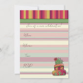 Cactus Wedding Cake Einladung (Rückseite)