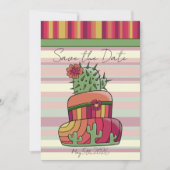 Cactus Wedding Cake "Save the Date" Einladung (Vorderseite)