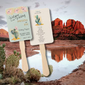 Cactus Wedding Fan Programm Fächer
