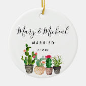 Cactus Wedding Ornament Gift (Vorne)