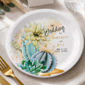 Cactus Wedding Pappteller