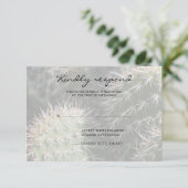 Cactus Wedding Response Card RSVP Karte (Stehend Vorderseite)