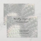 Cactus Wedding Response Card RSVP Karte (Vorne/Hinten)