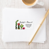Cactus Wedding Return Address Label Mexican Fiesta Adressaufkleber (Insitu)