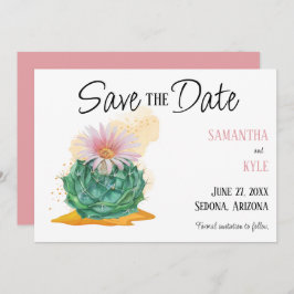 Cactus Wedding Save the Date Einladung