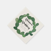 Cactus Wedding: Willkommen Serviette (Ecke)
