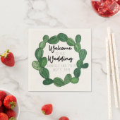 Cactus Wedding: Willkommen Serviette (Beispiel)