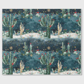 Cactus Western Cowboy Cowgirl Christmas Western Geschenkpapier (Flach)
